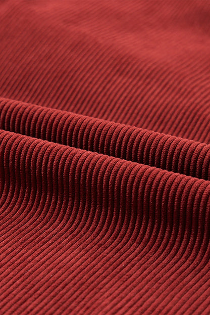 Ribbed Corduroy Love Graphic Pullover Valentine Sweatshirt