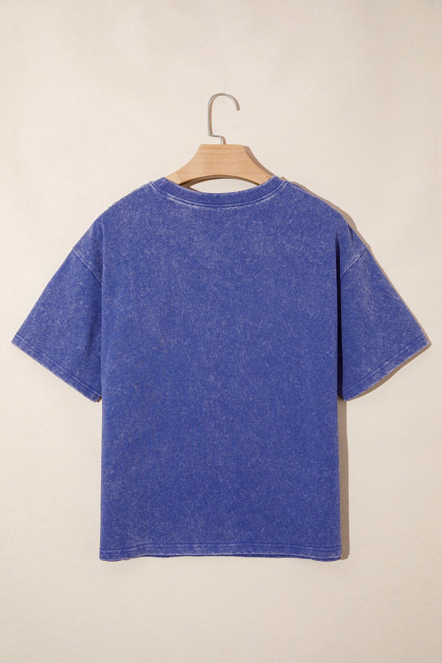 Blue Star Print Mineral Wash Flag Day Independence Tee