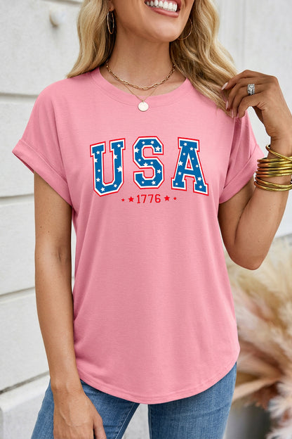 USA 1776 Graphic July 4th Patriotic Tee Shirt