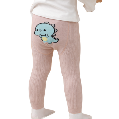 Toddler Cartoon Warm Fleece Lined Winter Leggings Pants