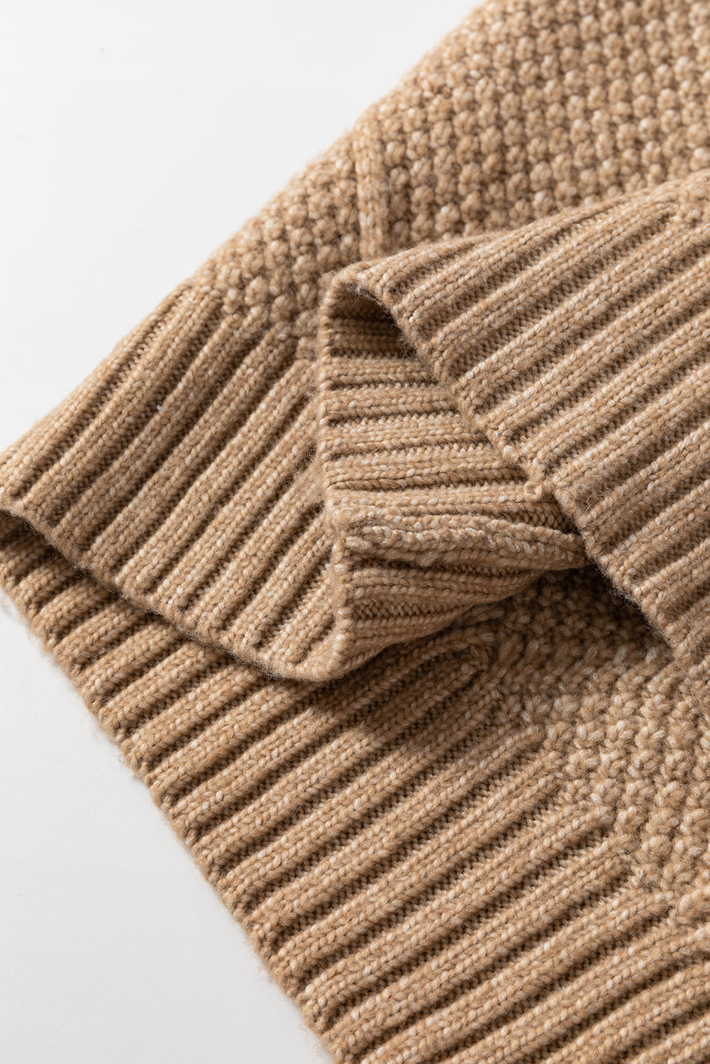 Cozy Cable Knit Drop Shoulder Oversized Sweater Dress
