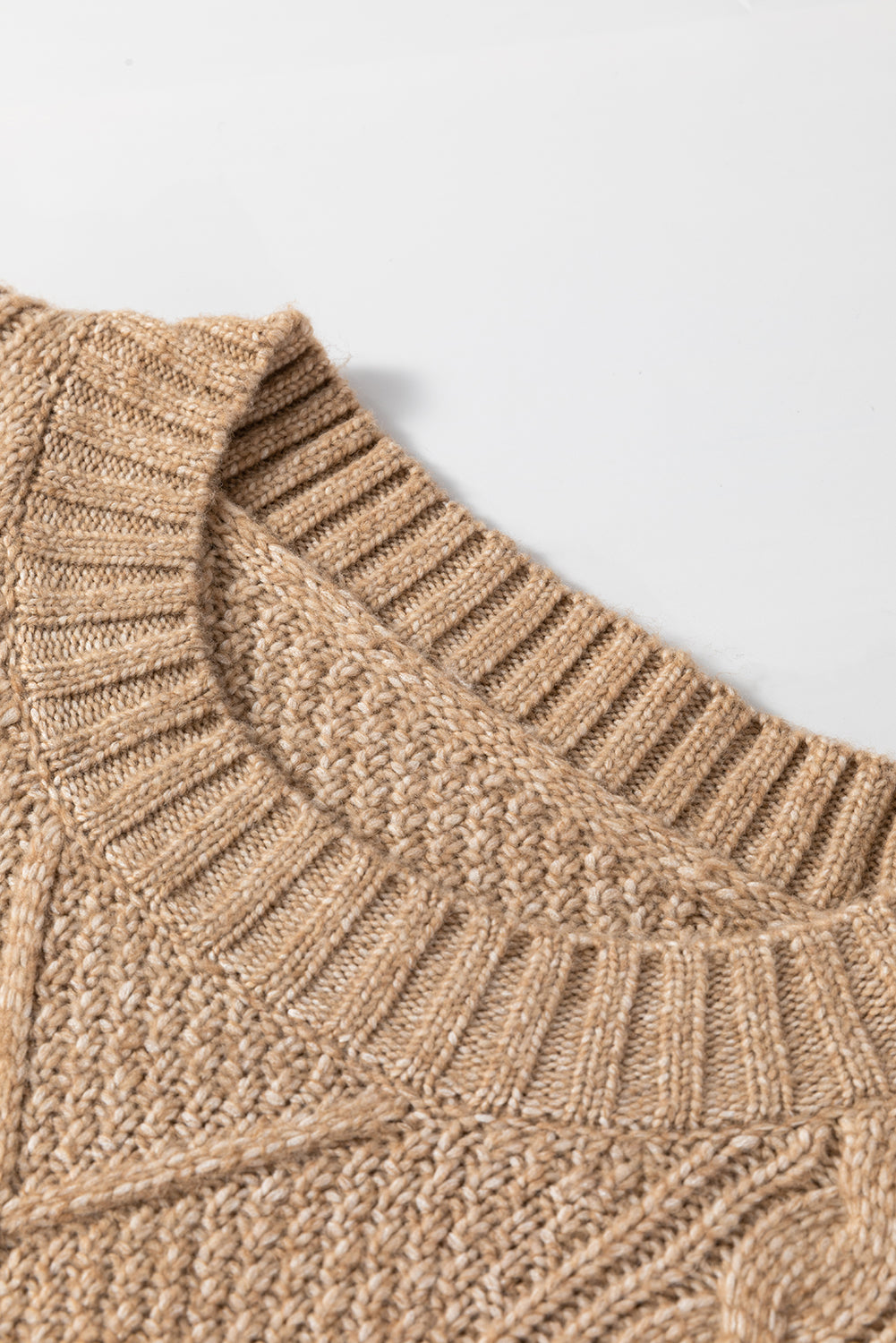 Cozy Cable Knit Drop Shoulder Oversized Sweater Dress