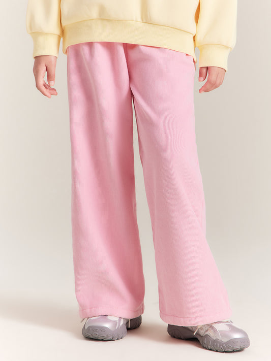 Girls Corduroy Wide Leg Pants Casual Spring Outfit
