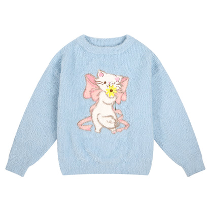 Kids' Cute Cat Knit Sweater