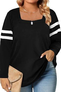 Casual Style Simple Plus Size Pullover Plus Size T-shirt Women