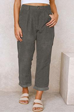 Women's High-waisted Casual Trousers Plus Size