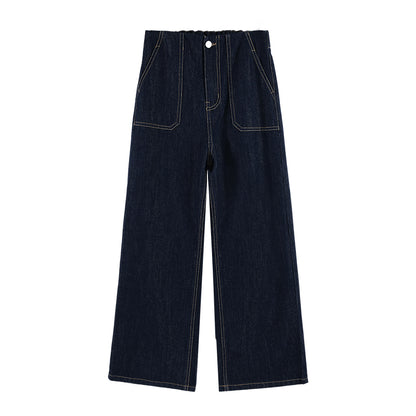 Girls High Waist Wide Leg Jeans with Pockets