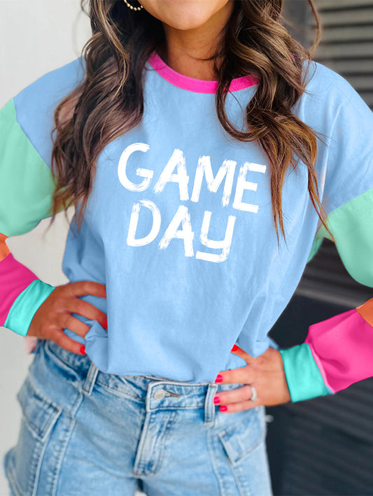 Game Day Graphic Colorblock Tee