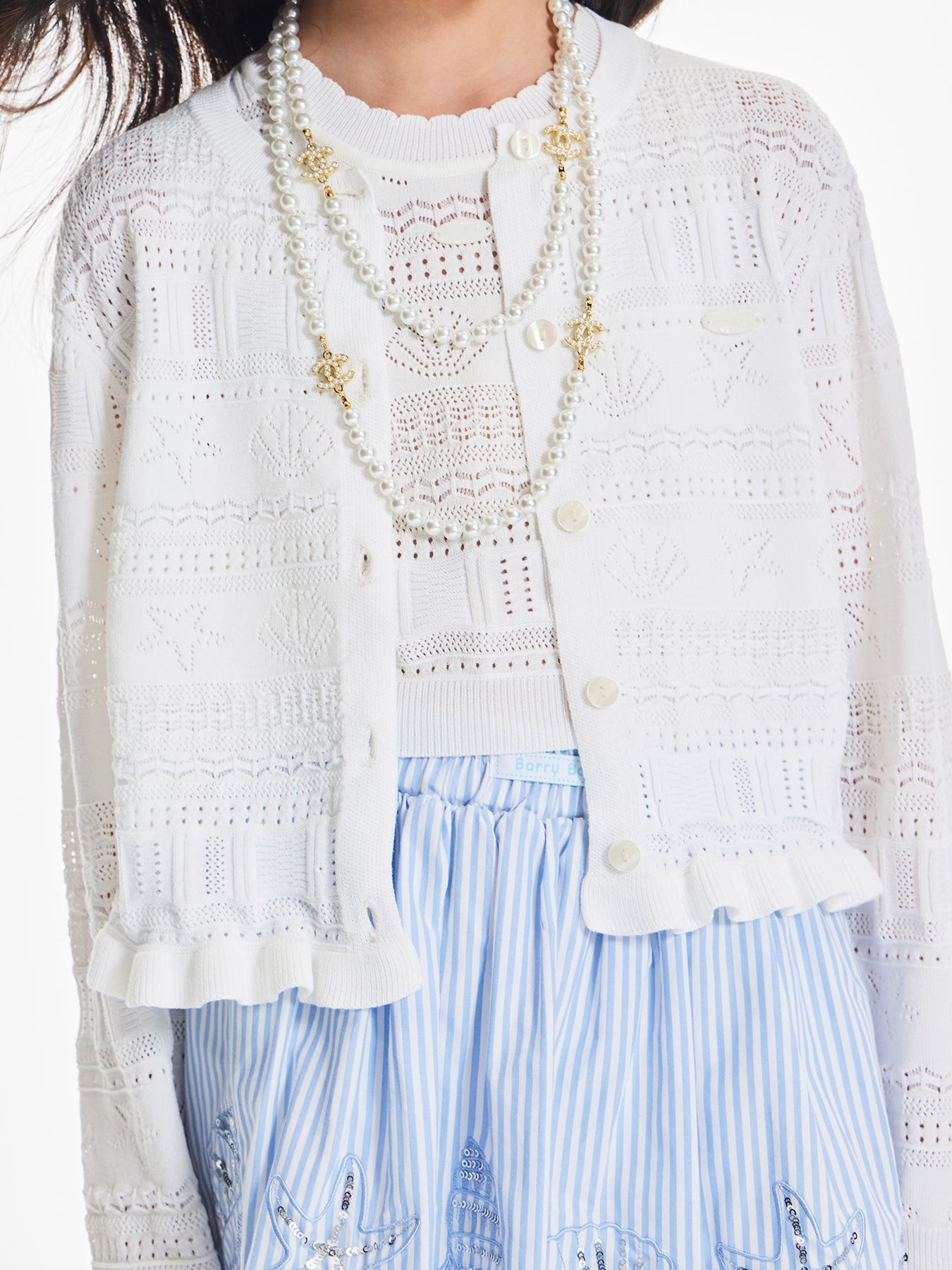 Girls Summer Knit Cardigan Sun Protection Cover Up