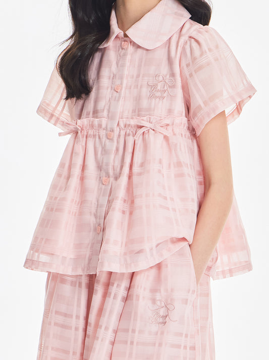 Girls Pink Bow Polo Shirt or Wide Leg Pants