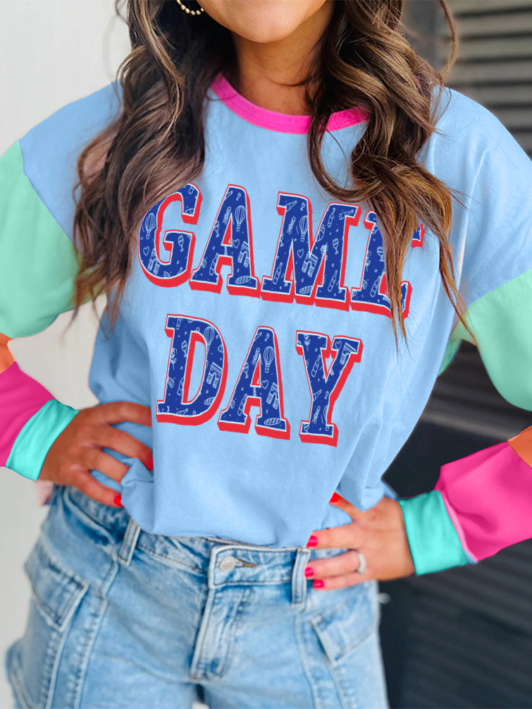 Game Day Bold Graphic Colorblock Tee