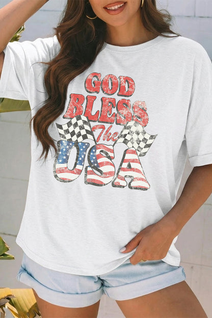 “God Bless The USA” 4th of July Graphic Tee