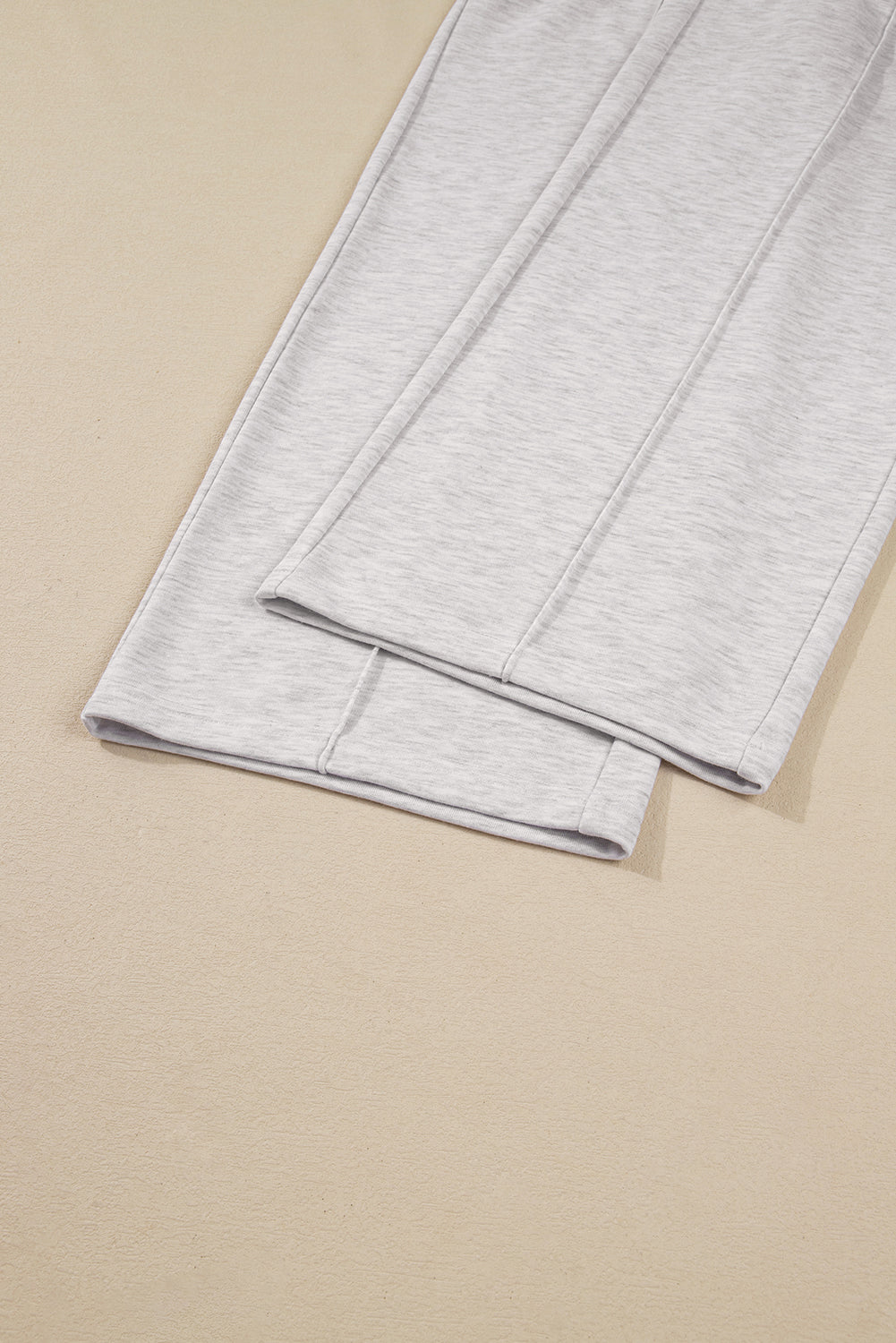 Light Grey Polo Collar Pullover & Drawstring Sweatpants Set