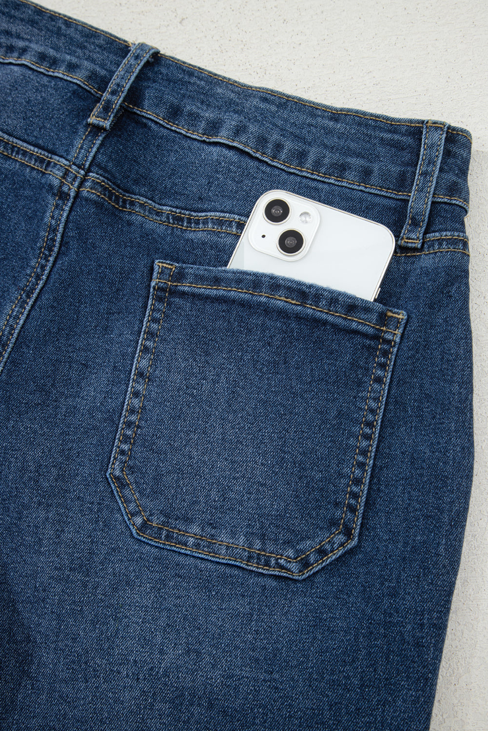 Breen Cropped High Rise Wide Leg Denim Pants