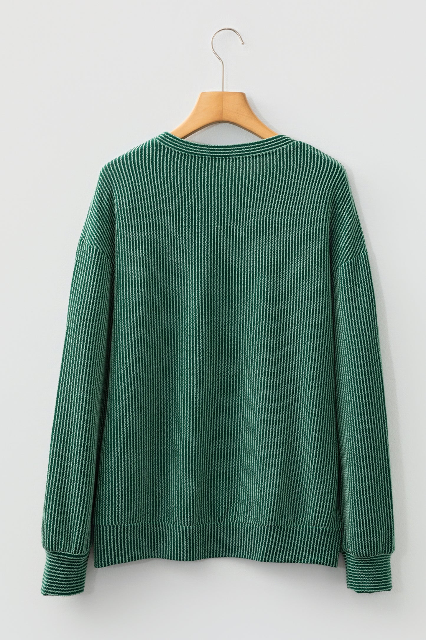 Corduroy MERRY Letter Christmas Pullover Sweatshirt