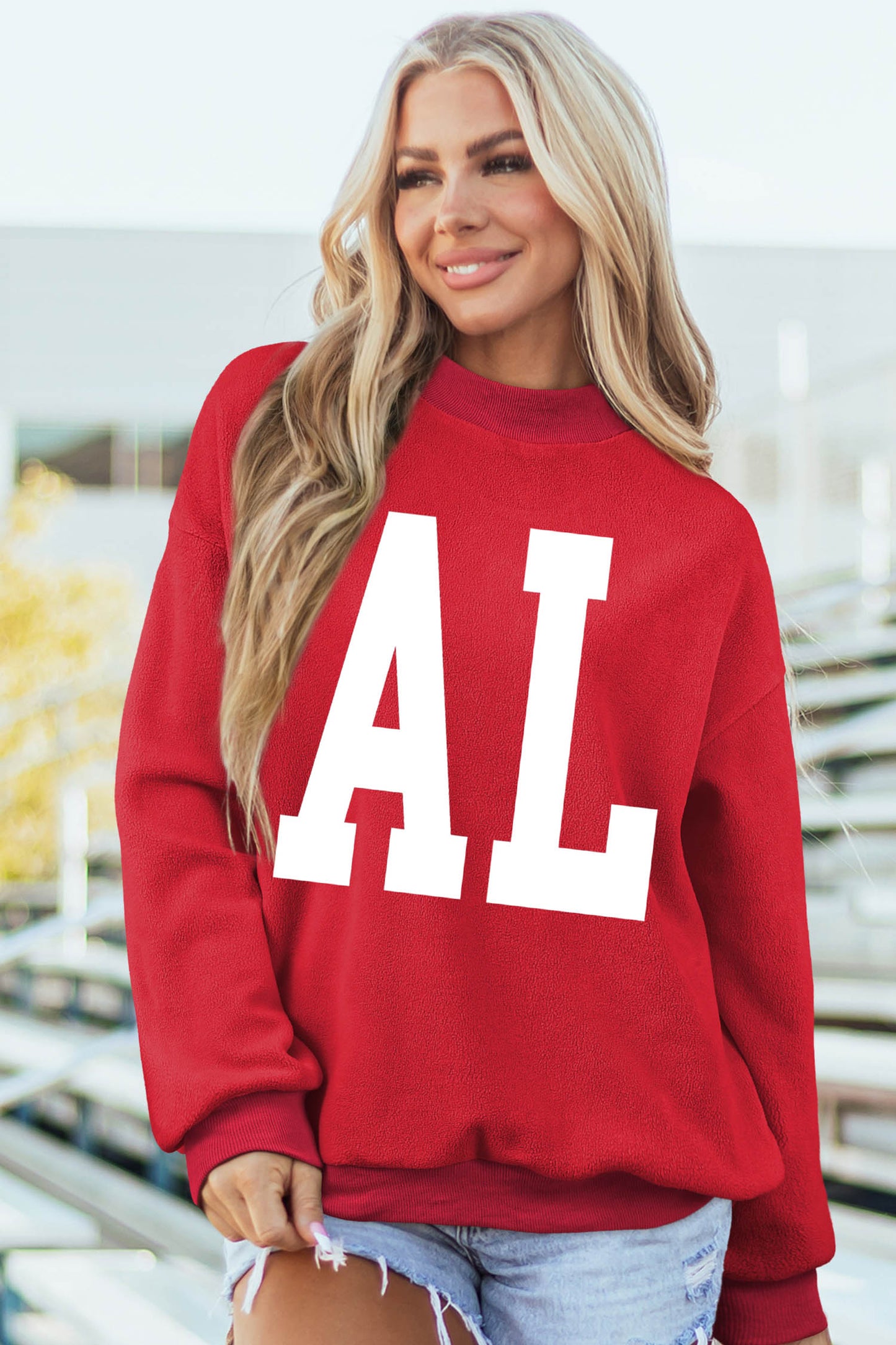Alabama AL Reversible Game Day Mock Neck Sweatshirt