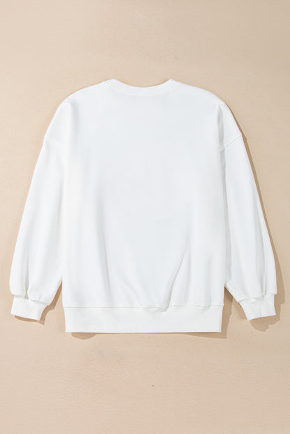 Hello Pumpkin Chenille Patch Halloween Pullover Sweatshirt