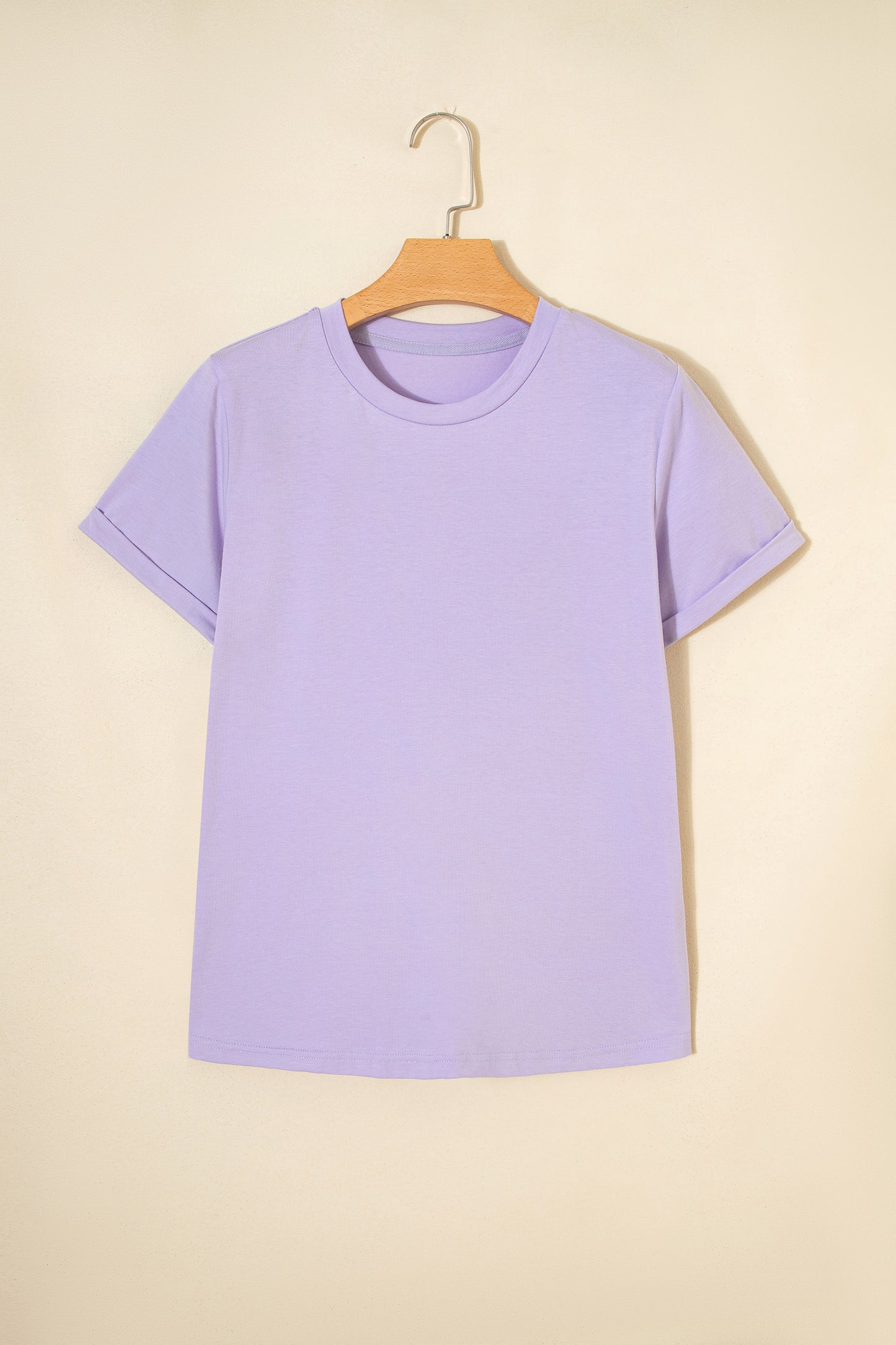 White Casual Crew Neck Short Sleeve Basic Tee