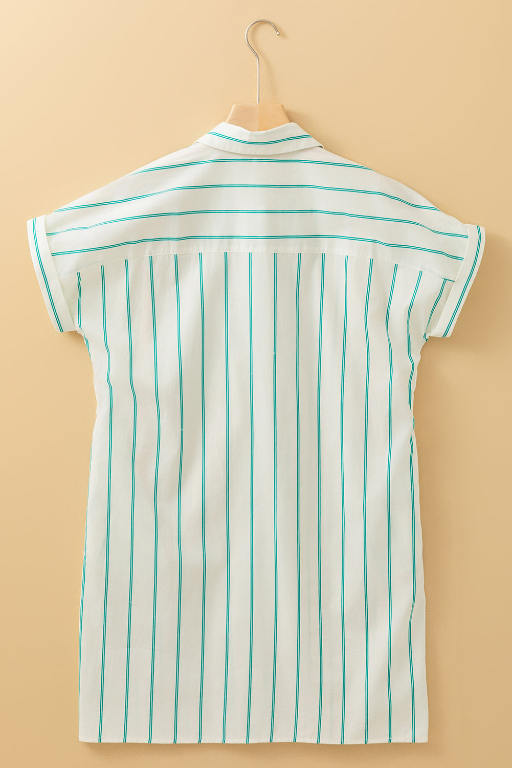 Mint Green St Patrick’s Striped Short Sleeve Shirt Dress