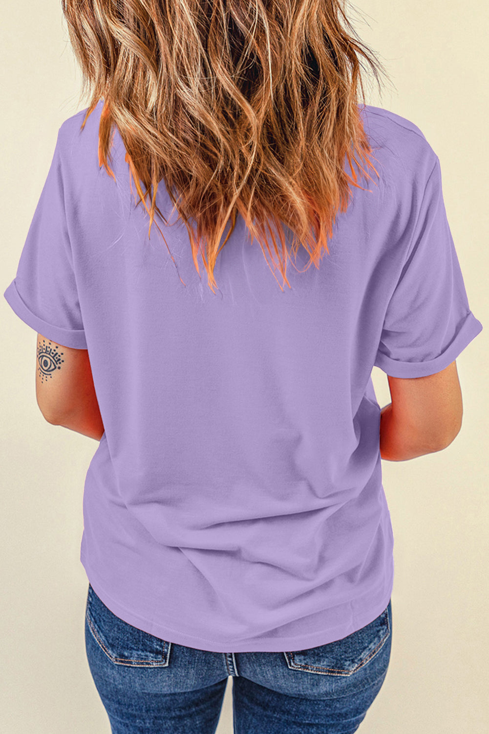 Purple Boo Ghost Halloween Graphic Tee with Bow Design