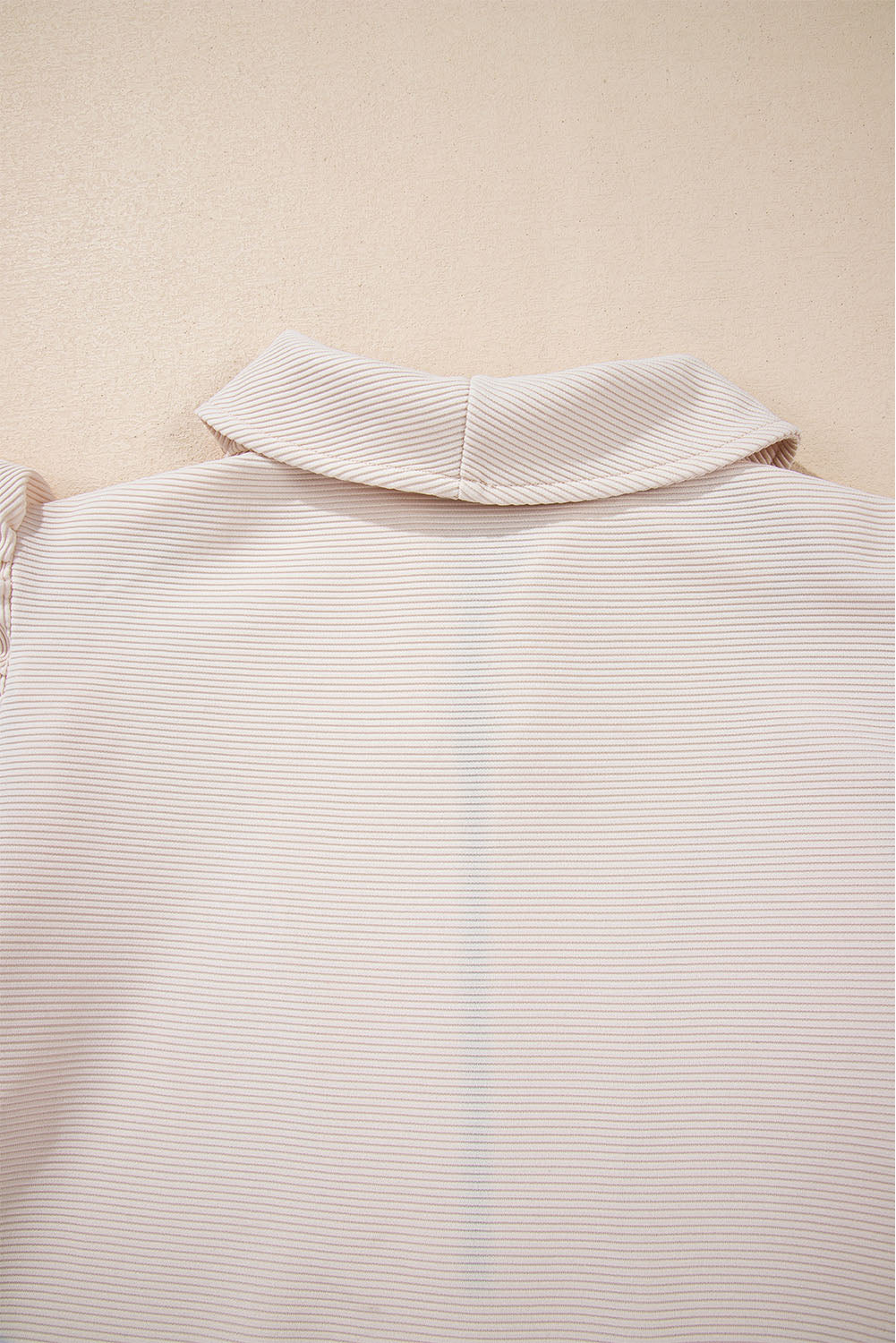 Textured Ruffle Sleeve Solid Color Two-Piece Set