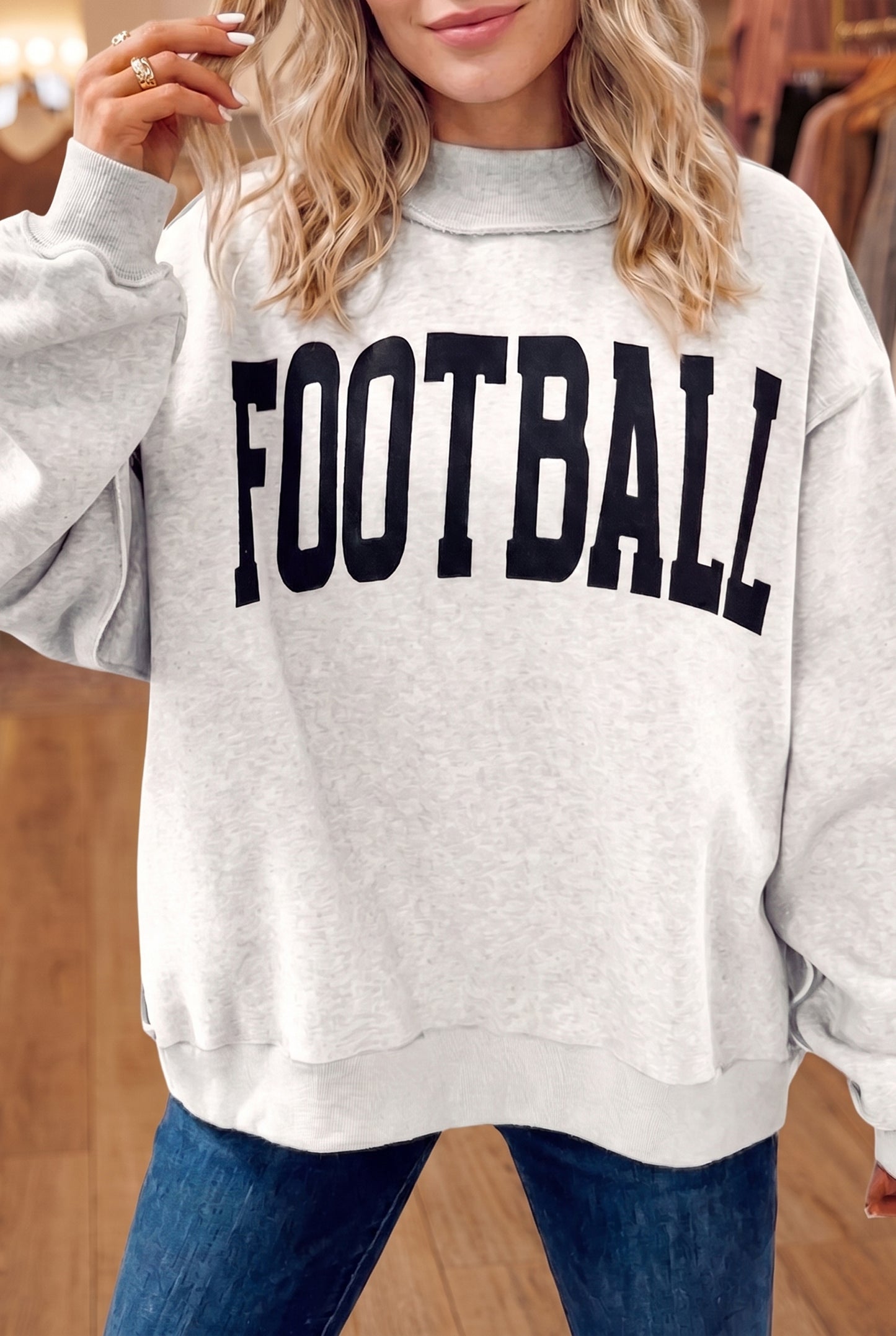 Gameday Graphic High Neck Reversible Sweatshirt