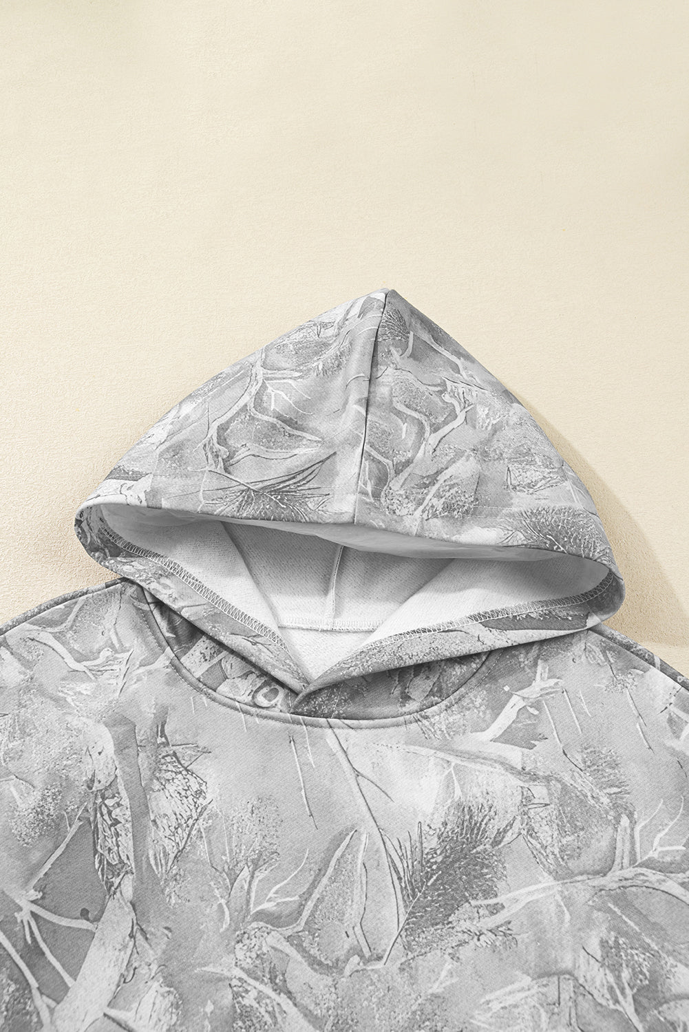 Woodland Camo Oversized Hoodie Pullover for Women