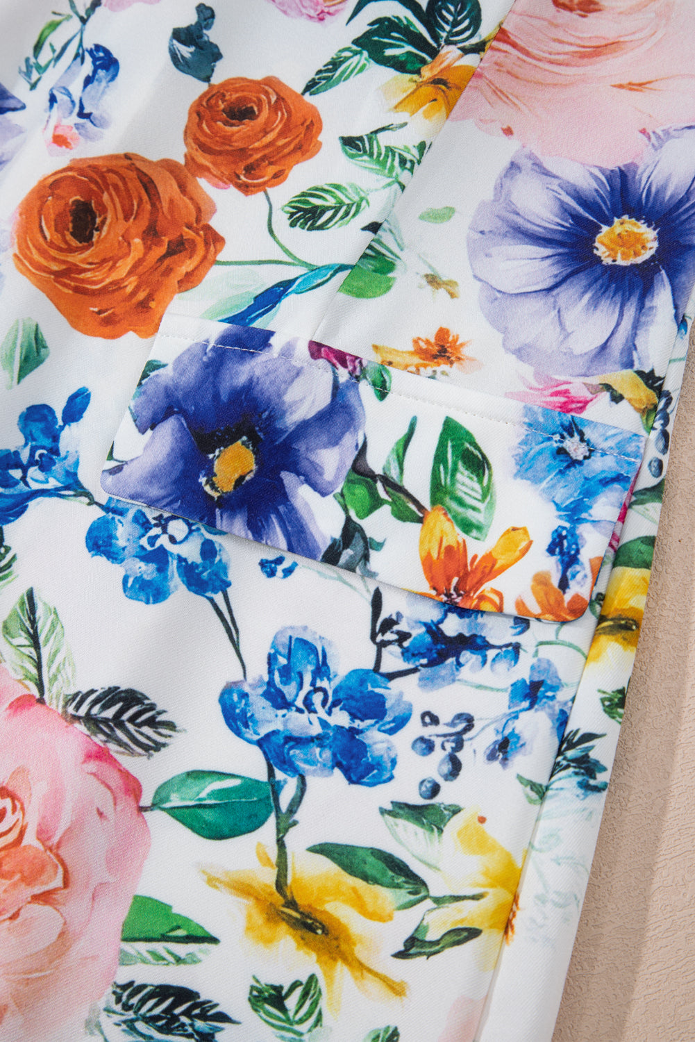 Easter Floral Cap Sleeve Crew Neck Mini Dress