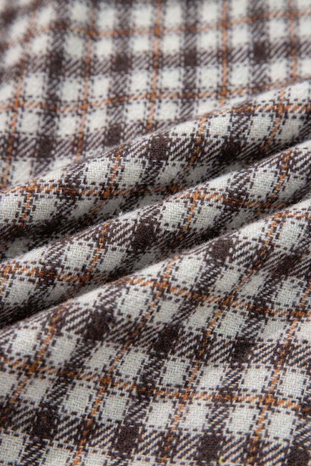 Plaid Shacket with Contrast Corduroy Flap Pockets