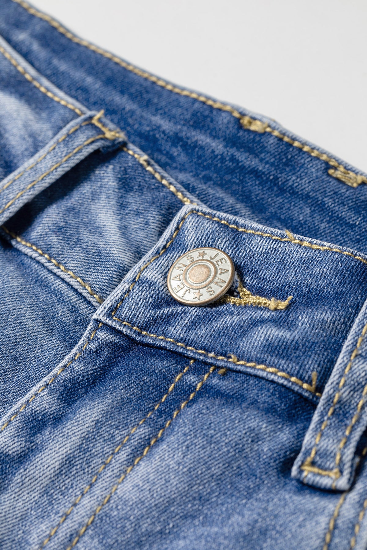 Western Embroidered Flare Jeans Frayed Hem Bootcut Denim