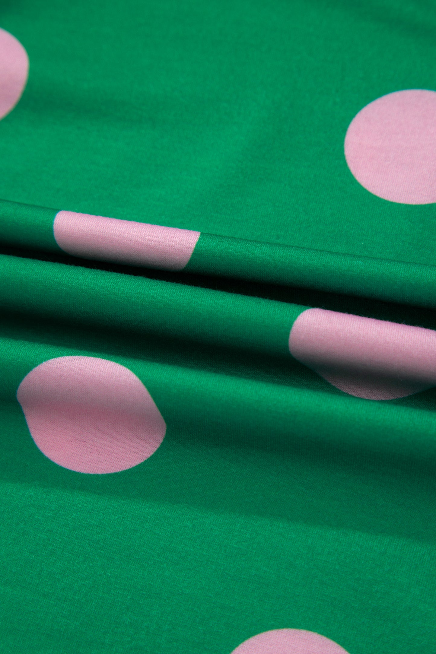 Green Polka Dot Lounge Set V Neck Tee and Shorts