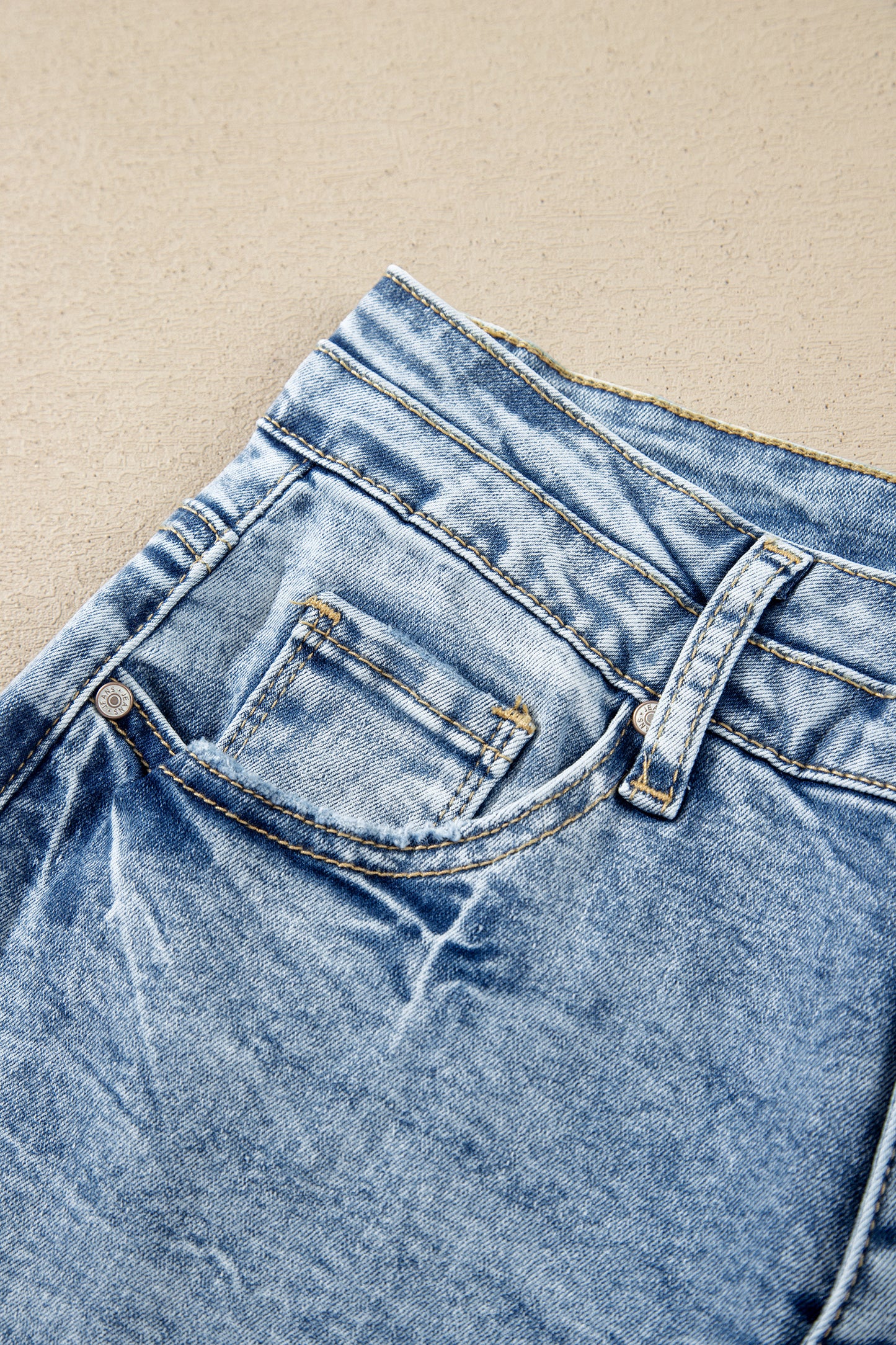 Western Light Wash High Waist Wide Leg Denim Jeans