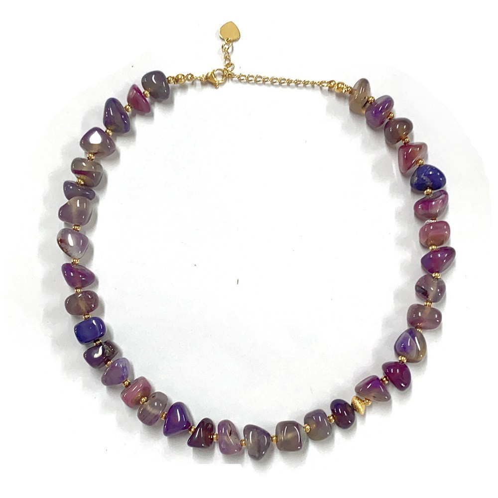 Boho Handmade Natural Stone Beaded Shell Necklace