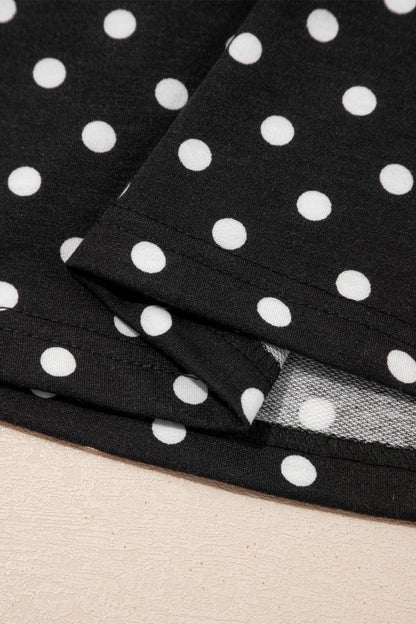 Fiery Red Polka Dot Drawstring Pocket Mini Skort Skirt