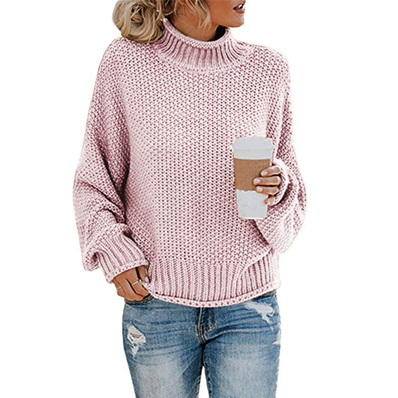 Women's Oversized Chunky Knit Turtleneck Sweater