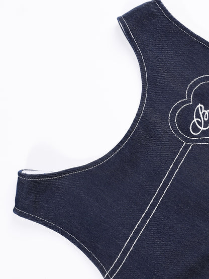 Girls' Denim Set - Stylish Casual Outfit for Kids