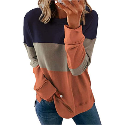 Women's Splatter Print Long Sleeve Loose Fit Casual Top