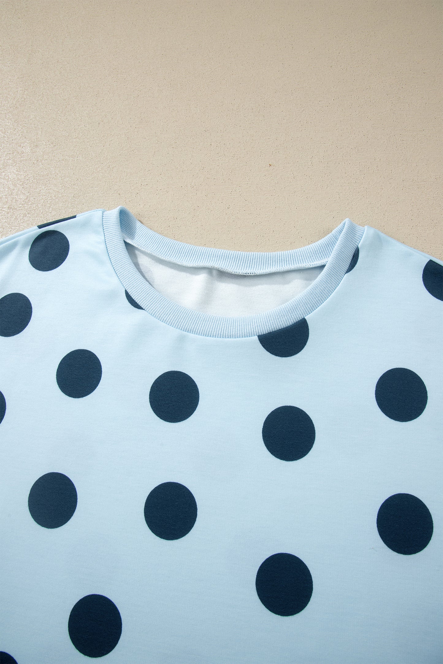 Polka Dot Lounge Set Tee and Drawstring Shorts Set