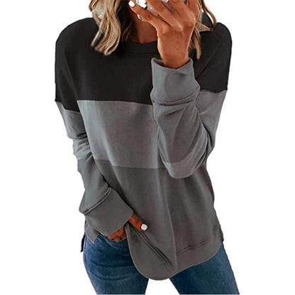Women's Casual Graphic Long Sleeve Loose Crew Neck Top
