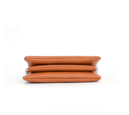 Envelope Style Crossbody Wallet Clutch with Zipper Closure