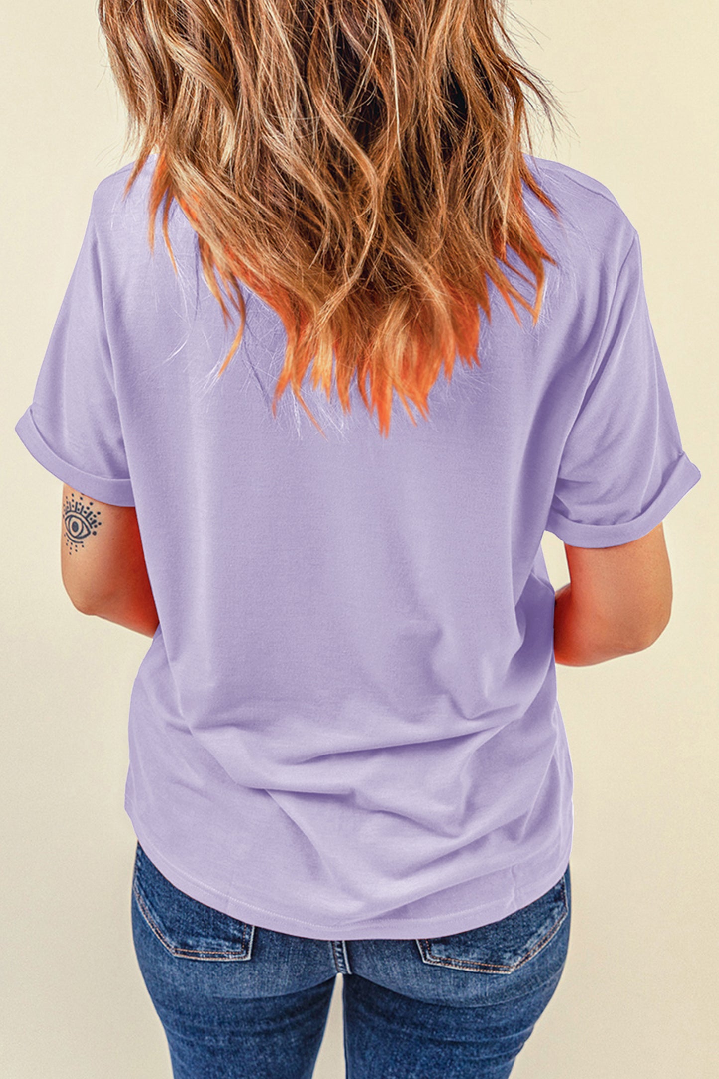 White Casual Crew Neck Short Sleeve Basic Tee