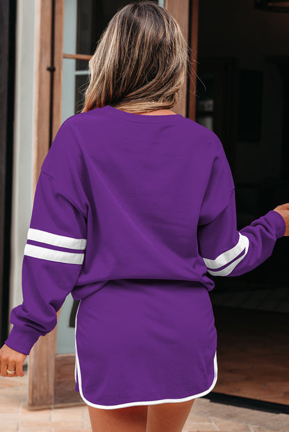 Orange Game Day Varsity Sweatshirt & Skort Set