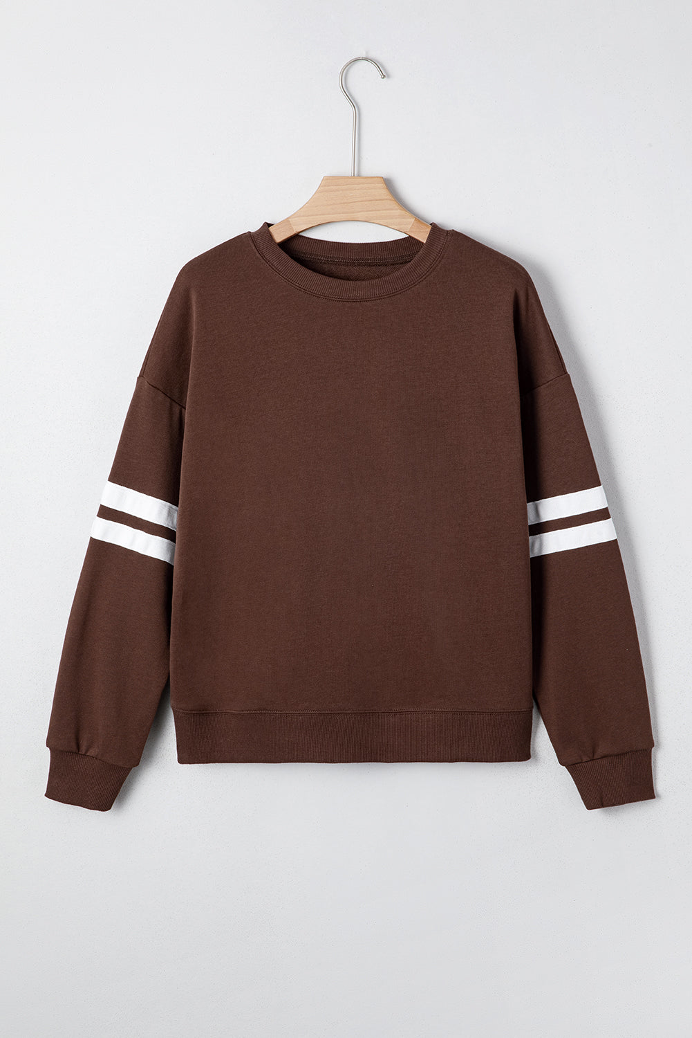 Varsity Stripe Drop Shoulder Oversized Women’s Sweatshirt