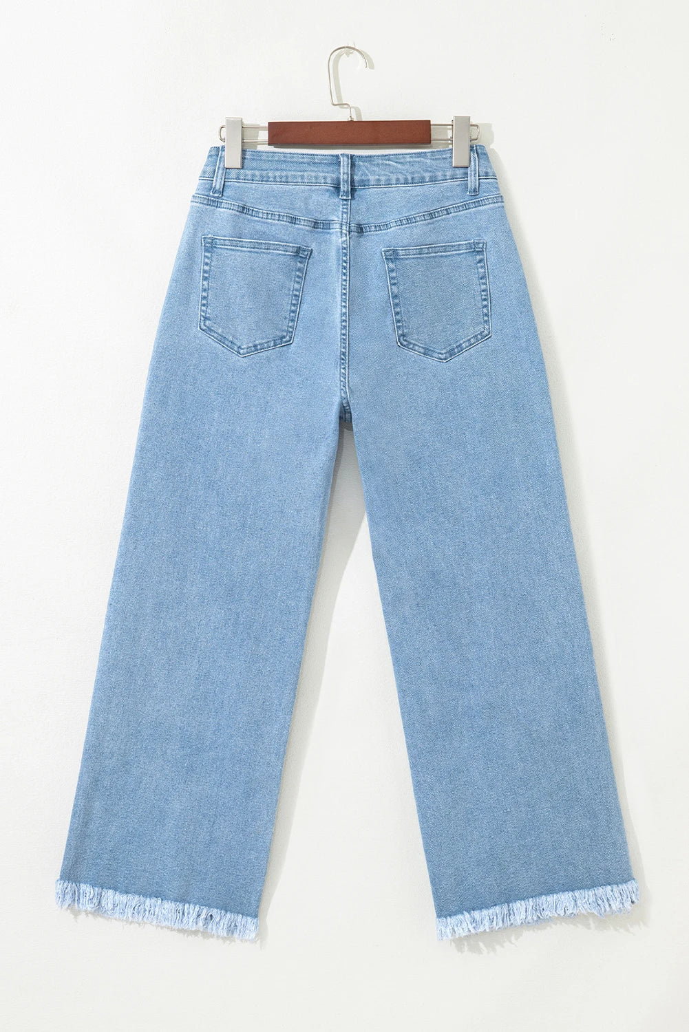 Myosotis Colorful Sequin Christmas Tree Patched Raw Hem Cropped Wide Leg Jeans