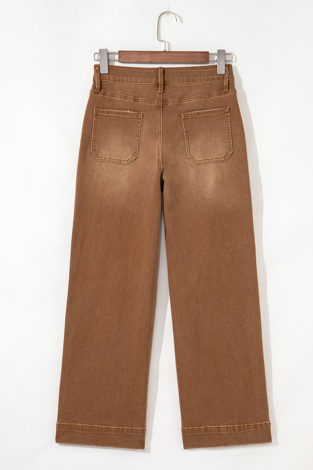 Breen Cropped High Rise Wide Leg Denim Pants