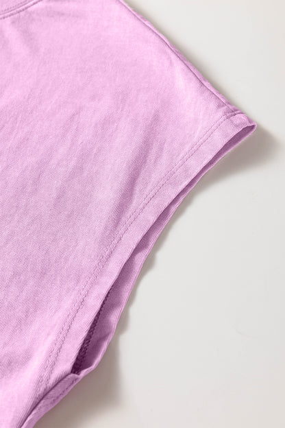 Mineral Wash Cotton Lounge Set Tee and Drawstring Shorts
