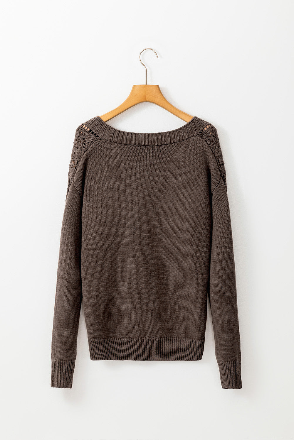 Canton Open Knit Drop Shoulder Sweater Cardigan