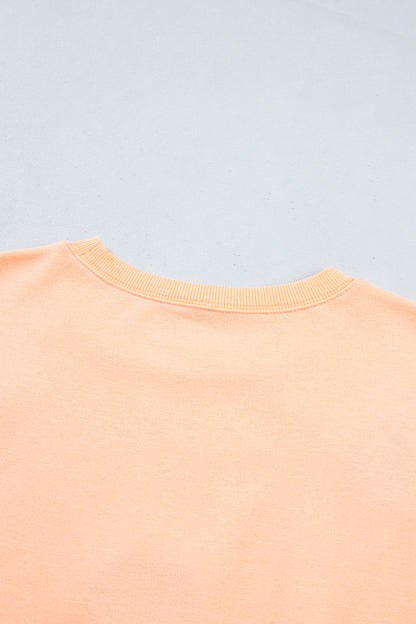 Pumpkin Sweatshirt Halloween Embroidered Oversized Fit