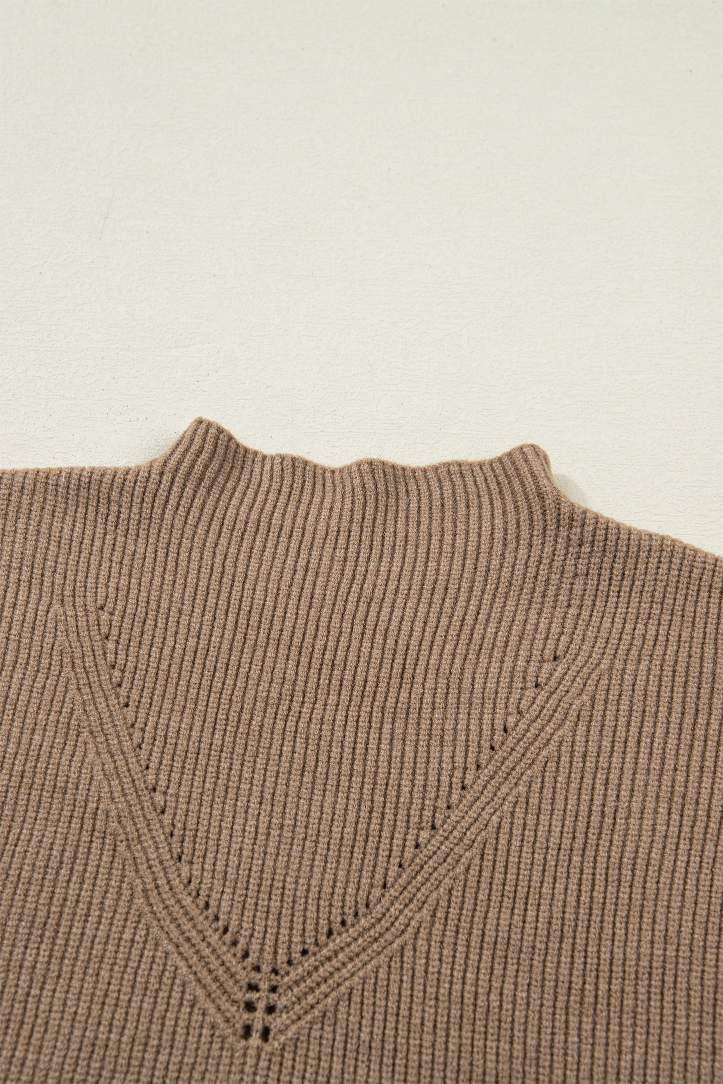 Western Ribbed Knit Mock Neck Sleeveless Sweater Top