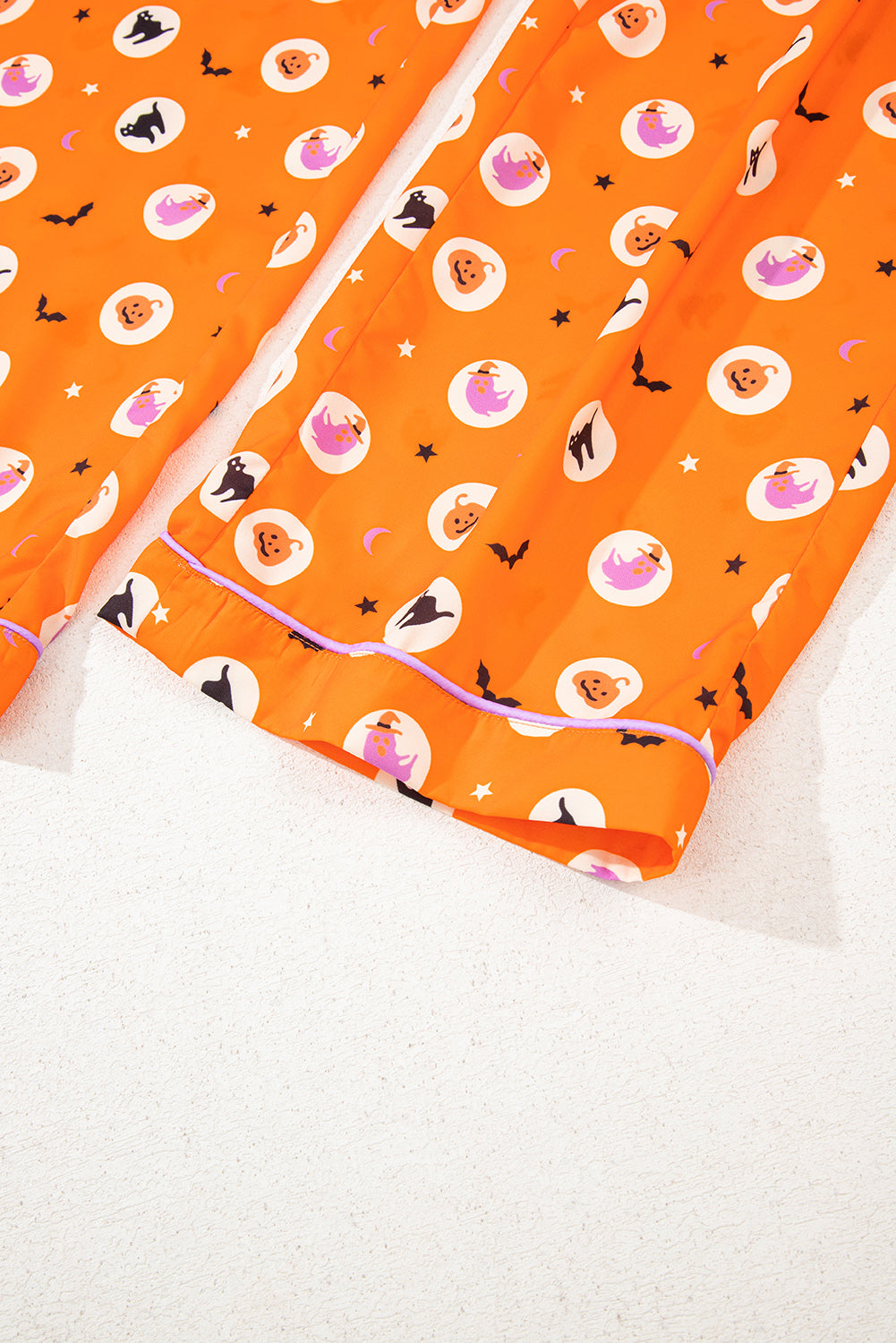 Women's Halloween Pumpkin Print Long Sleeve Pajama Set